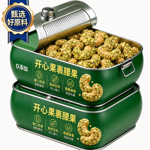 健康开心果裹腰果酥脆解馋
