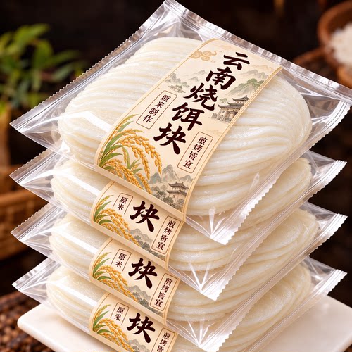 烧饵块云南特产官方旗舰店香米饵块片新鲜手工粑粑袋装小饵块年糕