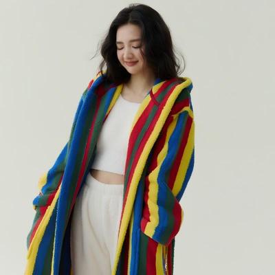 珊瑚绒加厚情侣睡袍10