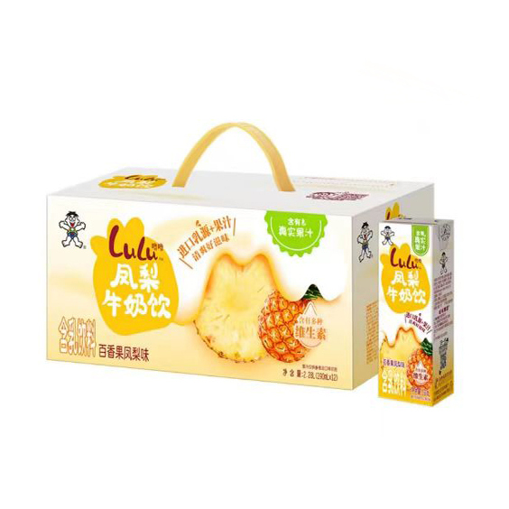 旺旺噜噜牛奶饮190ml桃子味凤梨百香果味含乳饮料学生早餐饮品