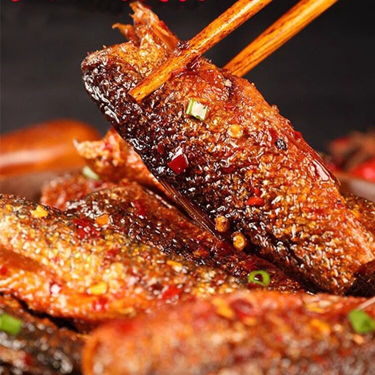 湖南特产土特产即食香辣手撕鱼柴火鱼酱板鱼辣零食鱼干火焙正宗稻