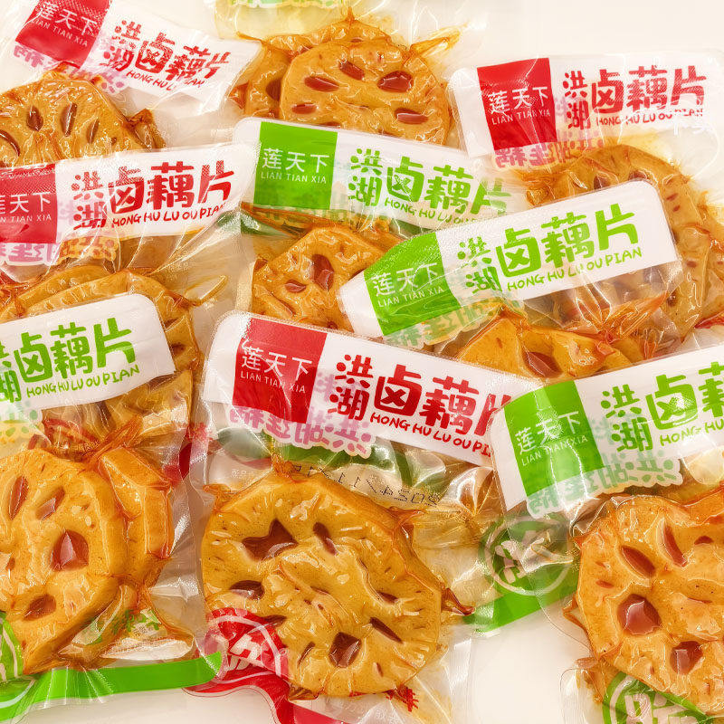 莲天下洪湖卤藕片香辣脆藕片麻辣莲藕丁下饭菜办公室零食小吃即食