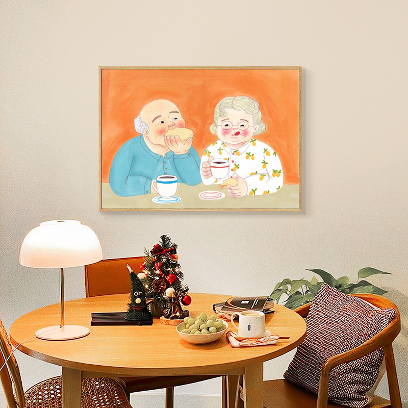 ins婚房情侣装饰画网红餐厅墙壁画温馨卧室床头挂画客厅摆画图片
