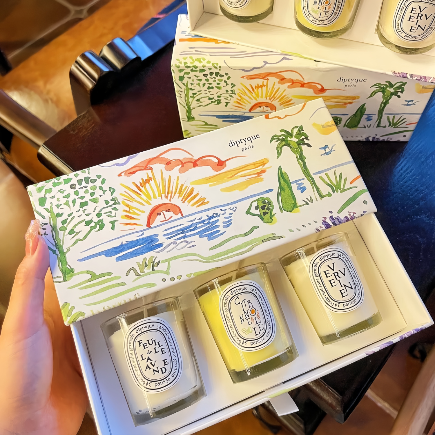 现货Diptyque蒂普提克 夏日之光 柠檬草70g香薰蜡烛礼盒 夏日限定