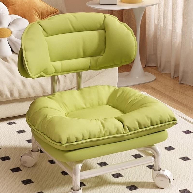 万向轮小凳子家用滑轮移动矮凳客厅高颜值儿童靠背小椅子换鞋板凳