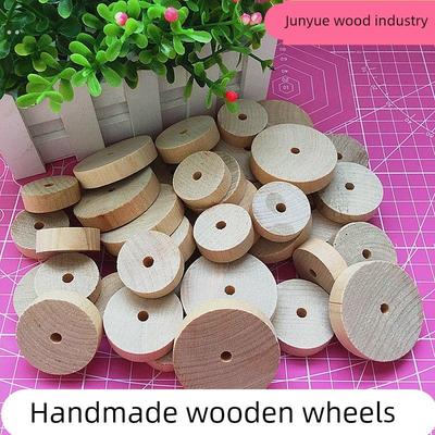 DIY手工建筑模型制作材料圆棒圆柱圆木棍 圆木块木轮积木小车轮