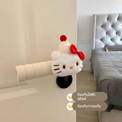 指纹锁防撞神器门把手防撞玩偶密码锁保护套入户门电子门锁防撞垫