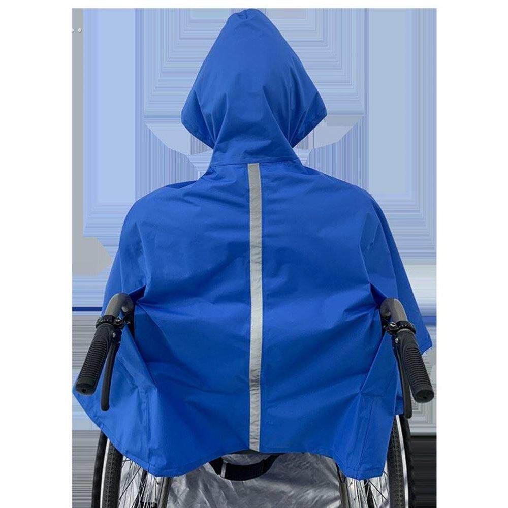 手动电动轮椅专用雨衣加大加厚防水防风遮雨老人车老年残疾人雨披