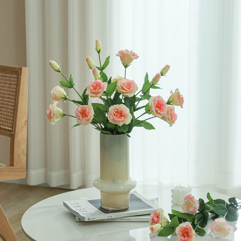 Ins仿真花 桔梗花 手感保湿 假花花艺绢花客厅餐桌装饰摆件道具花