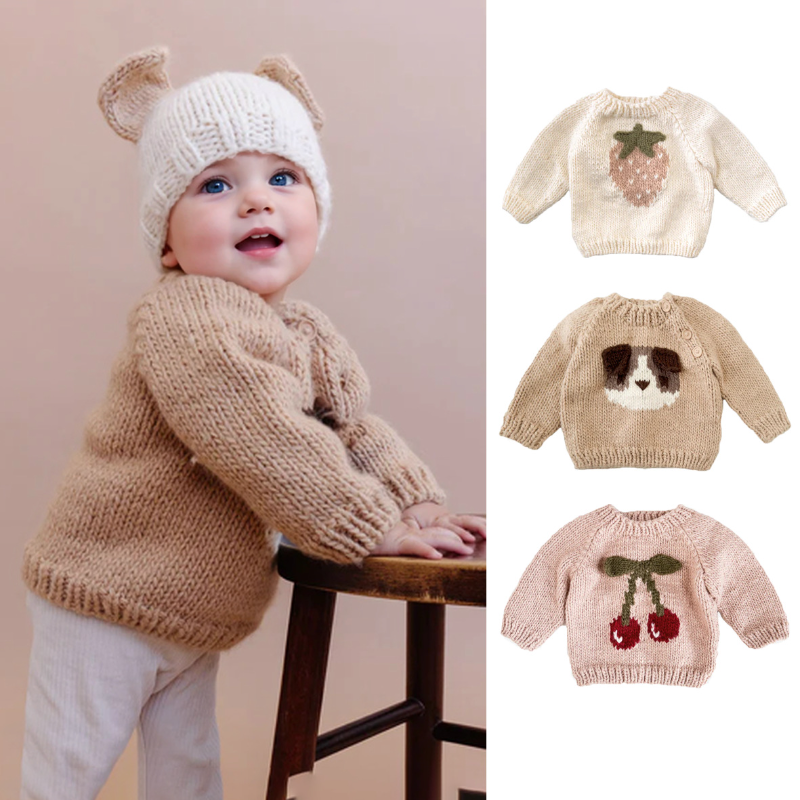 儿童毛衣2025秋冬新款男女宝宝可爱百搭针织衫圆领衫羊毛保暖上衣,童装/婴儿装/亲子装,毛衣/针织衫,淘宝优惠券,粉丝福利购,淘宝优惠卷