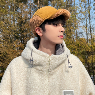 帽子男冬季韩版潮牌防风鸭舌帽男士冬天保暖棒球帽护耳雷锋帽男款