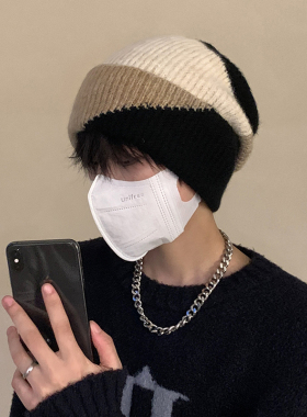 针织帽男士冬季保暖帽