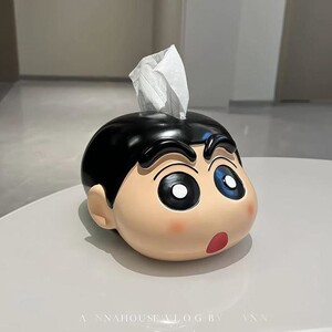 蜡笔小新纸巾盒可爱卡通家用桌面卧室纸巾抽纸收纳盒创意家居装饰