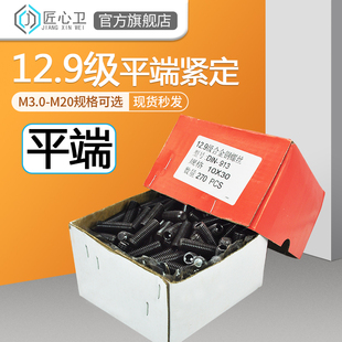 整盒装 M20无头止付螺钉 紧定螺丝顶丝内六角12.9级平端机米M3M4M5