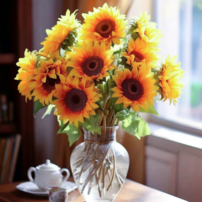 a级精品向日葵日常家居办公室插花教师节日送礼昆明斗南顺丰直发