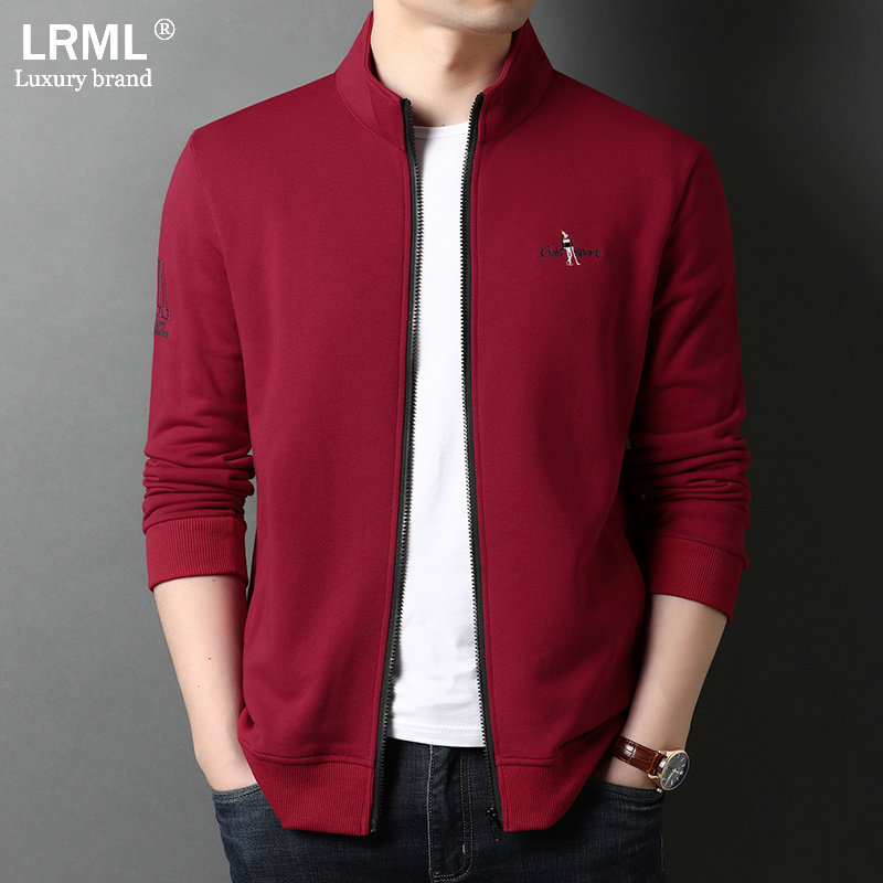 夹克男2025新款春秋季时尚百搭潮流立领开衫高端舒适纯棉休闲外套