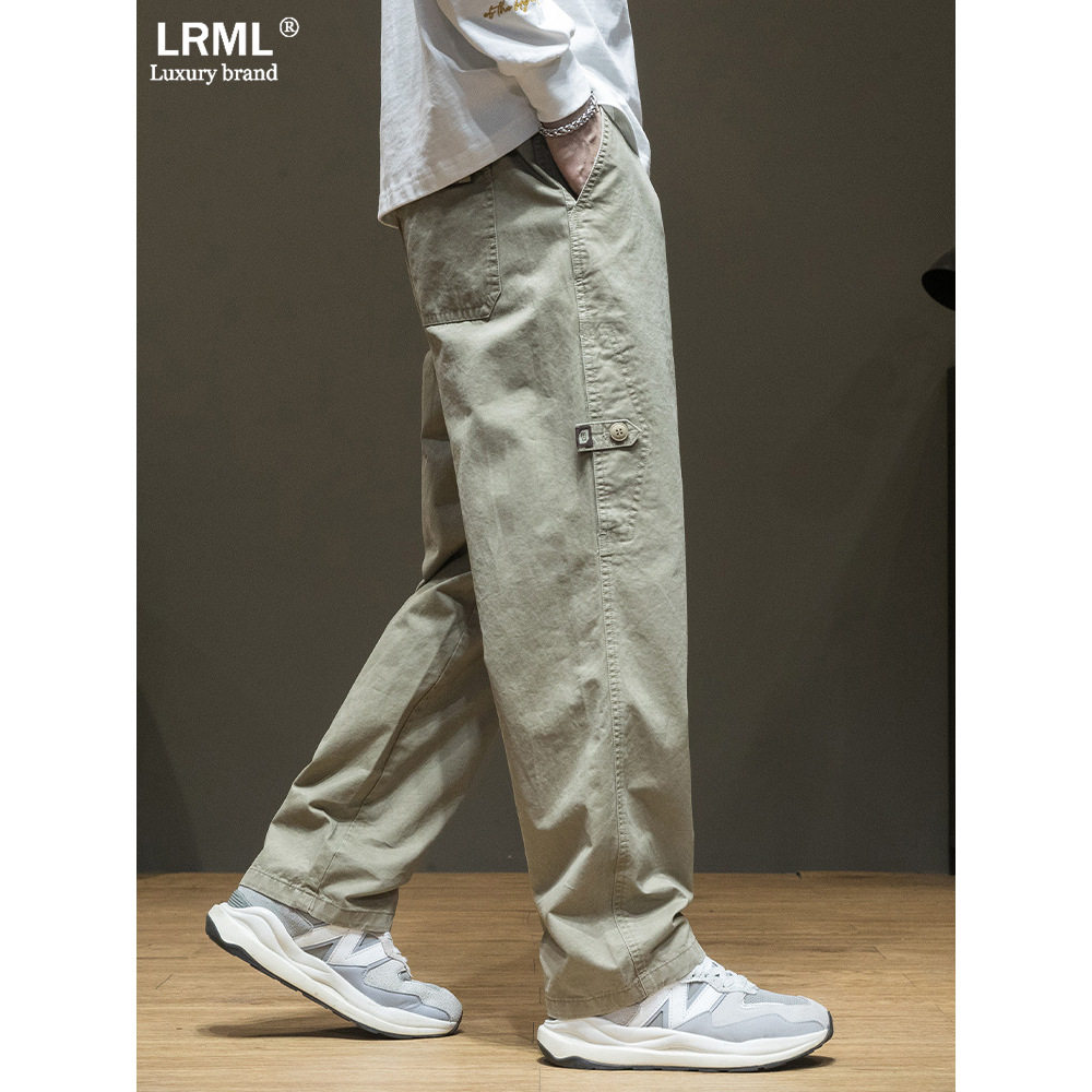 休闲裤男2025新款秋冬季美式工装风直筒宽松百搭多口袋纯棉长裤,男装,休闲裤,淘宝优惠券,粉丝福利购,淘宝优惠卷