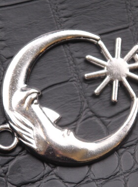 DIY合金复古挂镀笑脸月亮太阳弯月星星小太阳连接器 皮带饰品配件