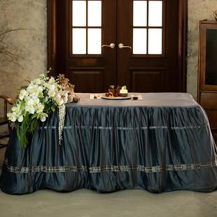 2024新款冬季可拆洗烤火被罩加绒加厚电暖桌罩套长方形取暖茶几罩