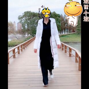修身显瘦韩版真鸭绒羽绒服女中长款白色过膝高端轻便大气潮流热卖