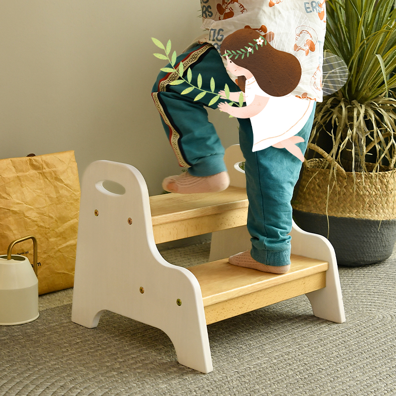造生活踩脚凳实木制作