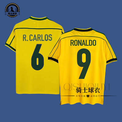 1998巴西大罗主场客场球衣 BRAZIL RONALDO RETRO SOCCER JERSEY