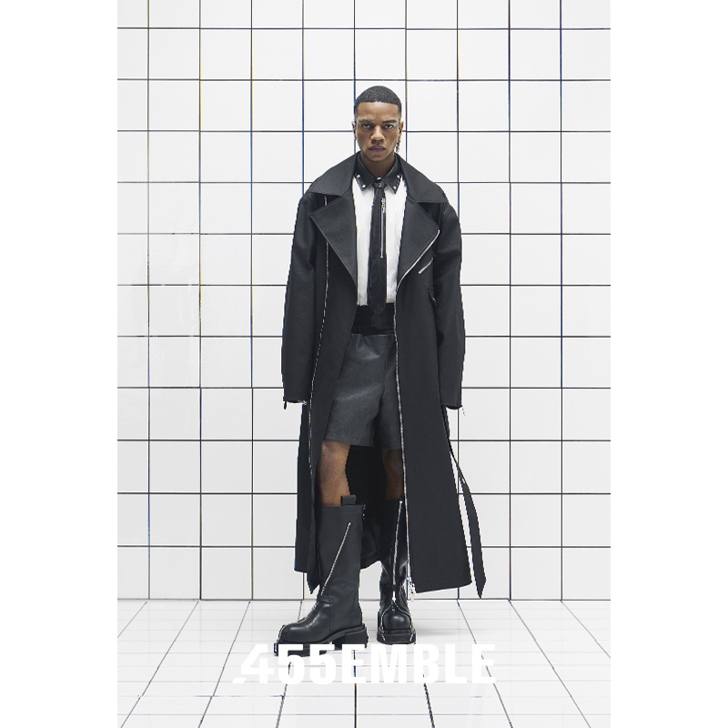 小众设计潮牌解构毛呢外套春秋