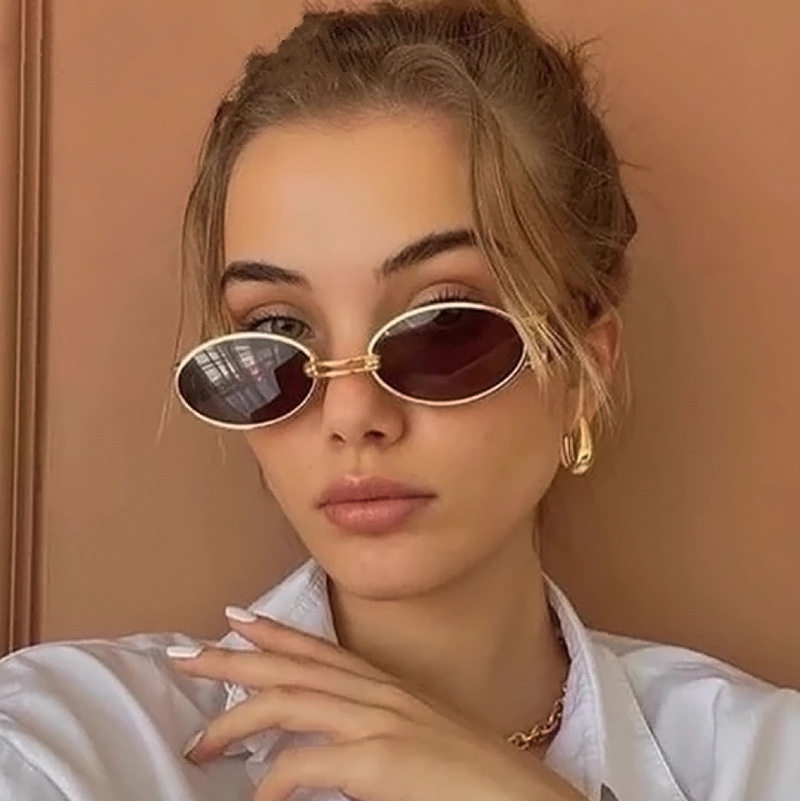 日本TopWhit复古港风椭圆框眼镜小框金属镜框太阳镜男女款个性