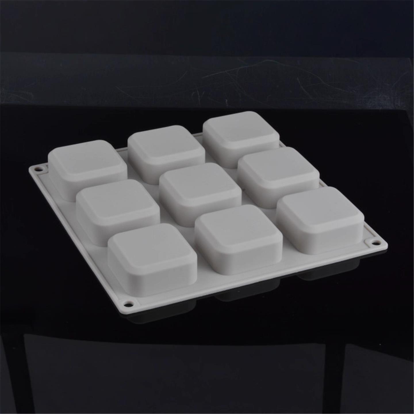 9连方格肥皂硅胶模具易脱模受高温DIY手工香皂手工皂硅胶模具