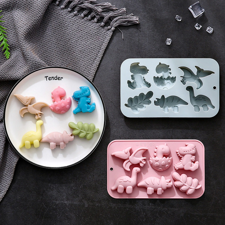新品6连恐龙造型硅胶制冰格冰块果冻布丁diy巧克力蛋糕模具手工皂,厨房/烹饪用具,烘焙模具,淘宝优惠券,粉丝福利购,淘宝优惠卷