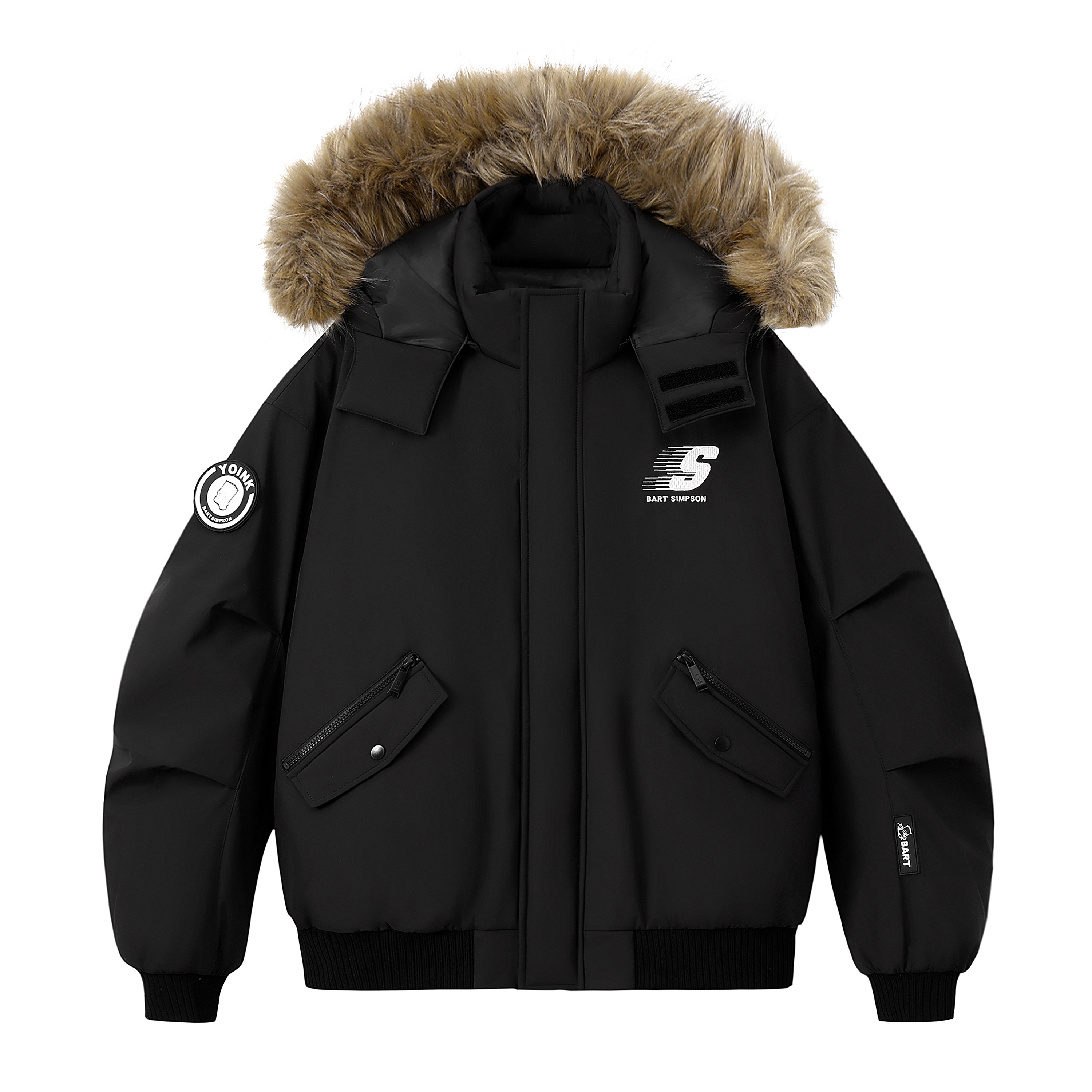 辛普森一家连帽羽绒服男东北户外零下羽绒服加厚派克服外套情侣装