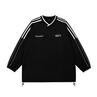 辛普森一家圆领卫衣秋季条纹横杠情侣上衣百搭休闲打底衫宽松男女