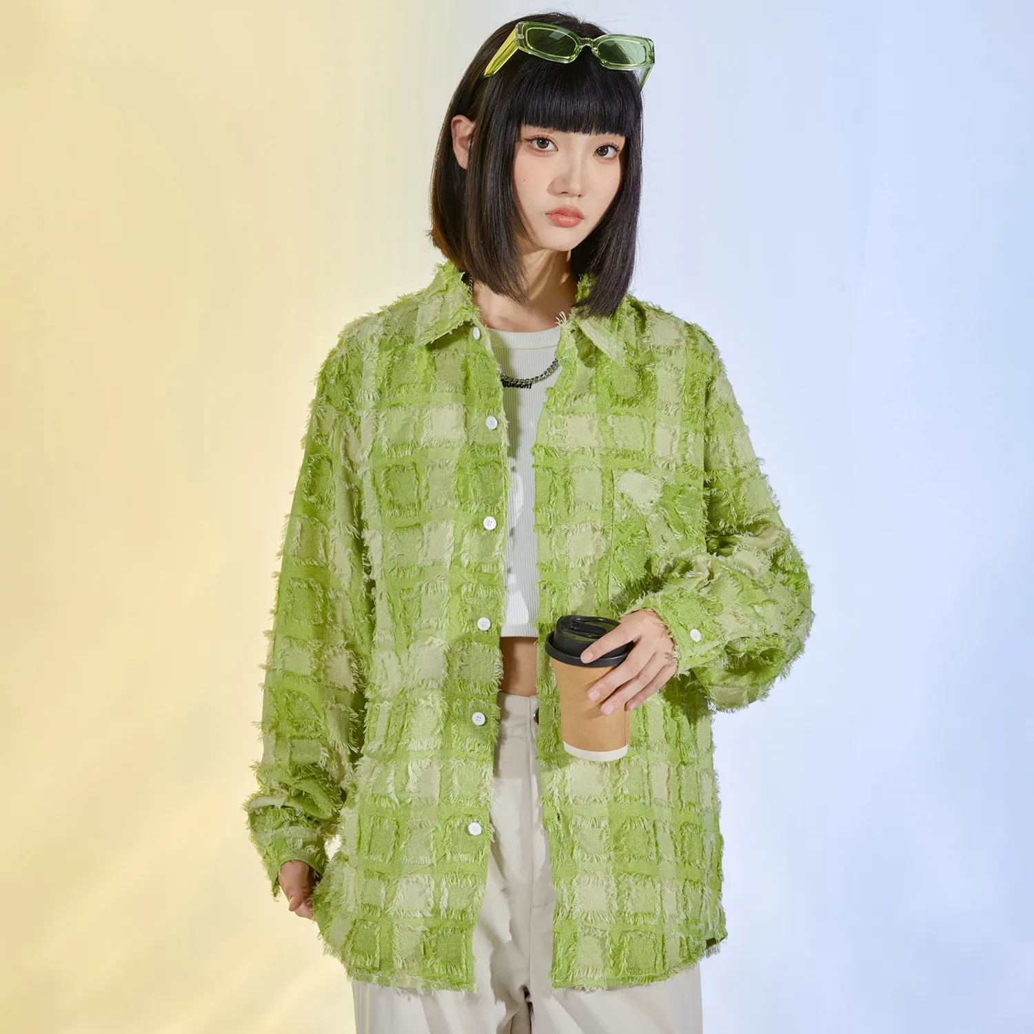 辛普森一家美式复古格子衬衫
