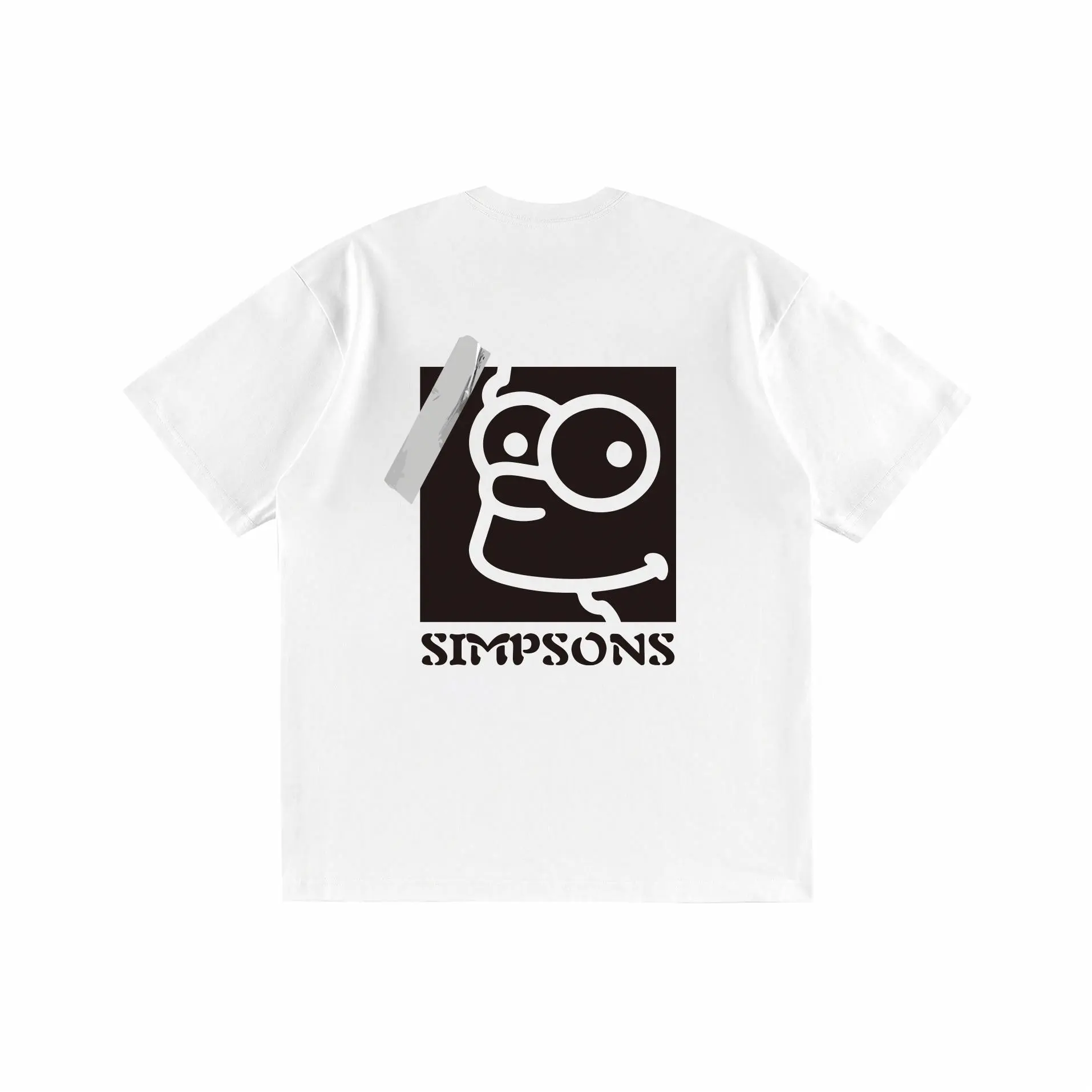 The Simpsons辛普森一家 立体字母印花 美式国潮高街宽松短袖T恤