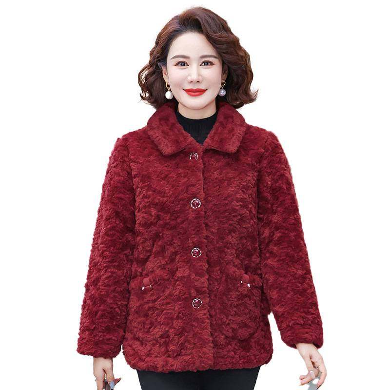 官网正品妈妈棉袄外套女士秋冬装2025新款爆款皮毛一体棉衣小个子