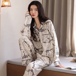 純棉長袖 睡衣女春秋季 2025年新款 全 寬松女士新款 韓版 套裝 官網正品