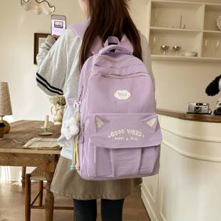官方正品书包ins小众多层背包女可爱小学生2026新款大容量韩系时