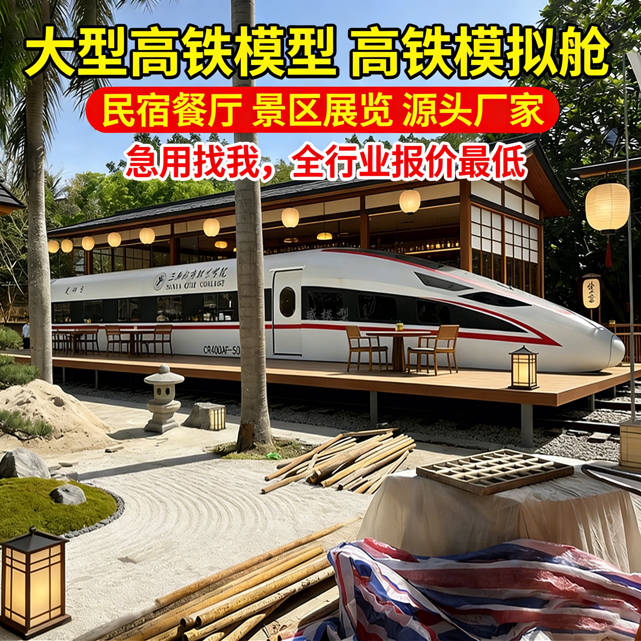 大型高铁模型餐厅民宿咖啡厅定制影视道具教学培训源头厂家一站式