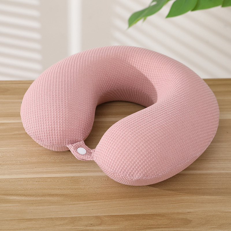 慢回弹记忆海绵枕头枕芯护颈椎按摩学生飞机旅行枕U型枕裸心