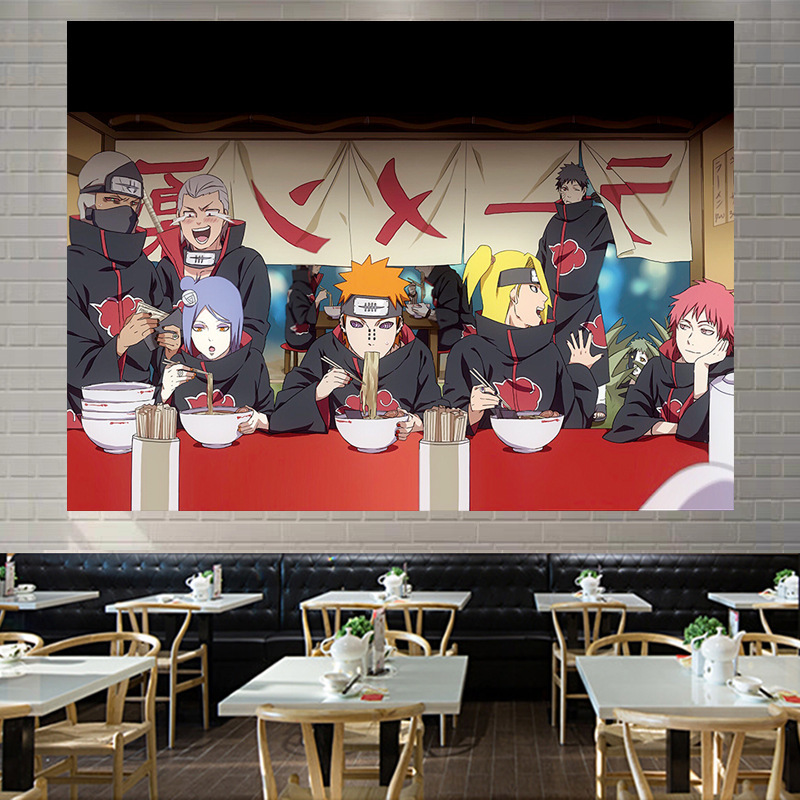 日式ins挂布动漫火影忍者背景布墙布背景墙床头卧室墙面墙壁挂毯