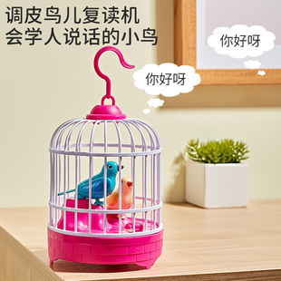 会学人说话的小鸟玩具仿真鸟笼声控感应复读引导宝宝学说话1-3岁