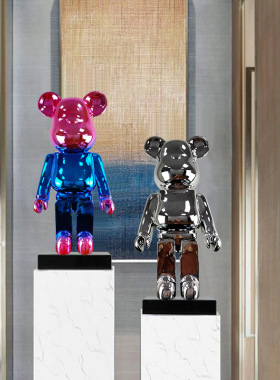 大号熊摆件电视柜旁边客厅时尚大型落地轻奢创意玄关家居饰品