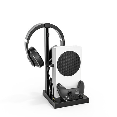 XboxSeriesS主机散热风扇底座XSS耳机收纳支架双电池手柄触点座充