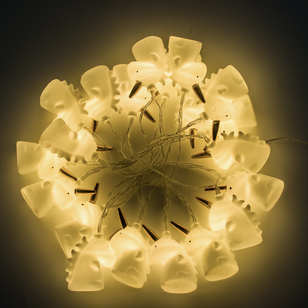 led独角兽灯串ins室内装饰灯串灯彩色彩灯圣诞节日灯