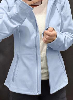 蓝色修身软壳冲锋衣一体绒女巨好看初冬加绒厚外套秋冬季2025新款