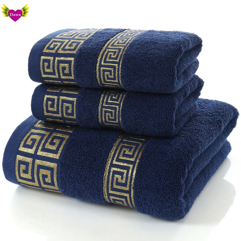 Cotton Bath Towel Set Hand Face Towels Gift 纯棉浴巾面巾三件