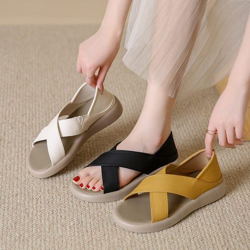 shoeswomen厚底鱼嘴凉鞋