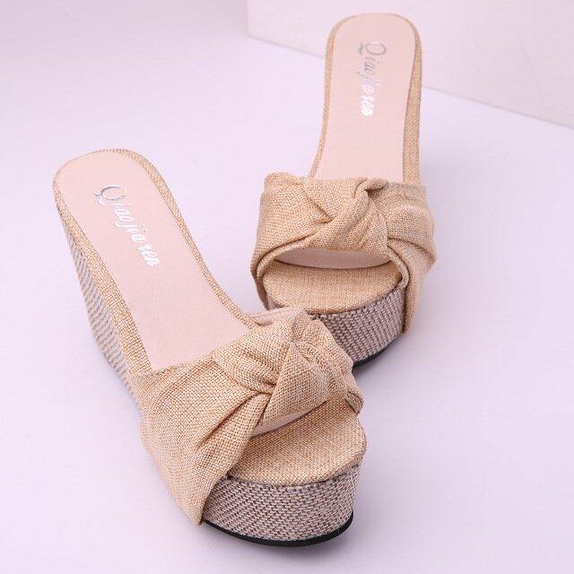 shoeswomen夏季新款坡跟
