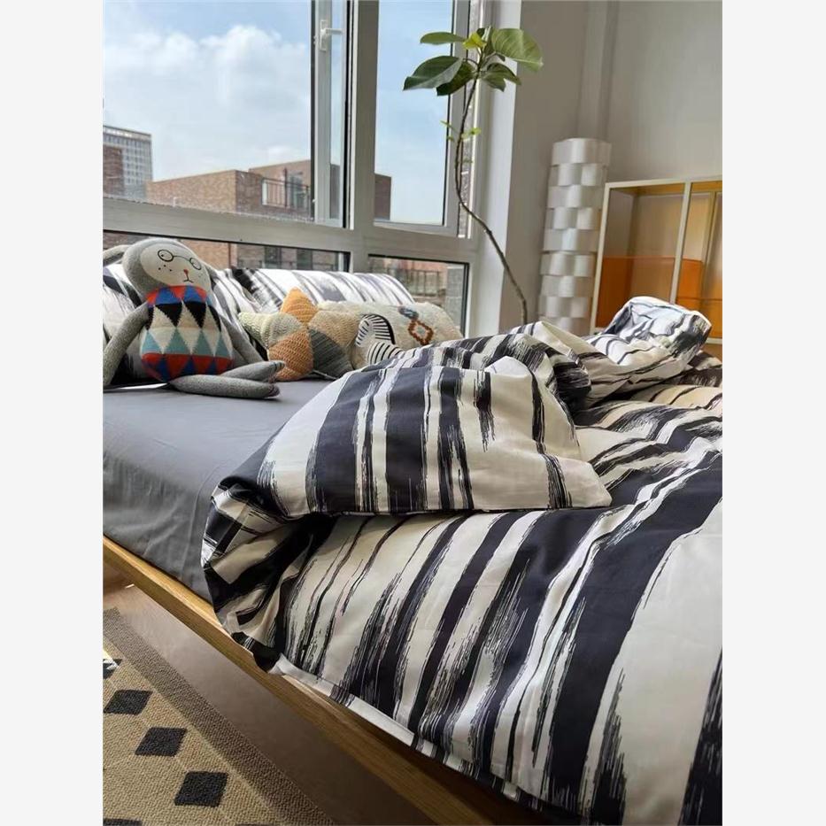 Cotton Bed sheets set quilt cover pillow case bedding 4 sets