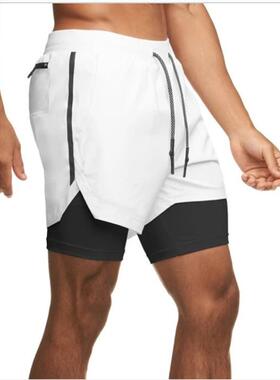 2021Men's Summer Fitness Pants Shorts男士健身五分运动裤短裤